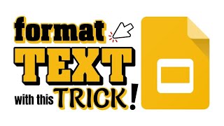 Format Text with this TRICK in Google Slides (Drop Shadow)