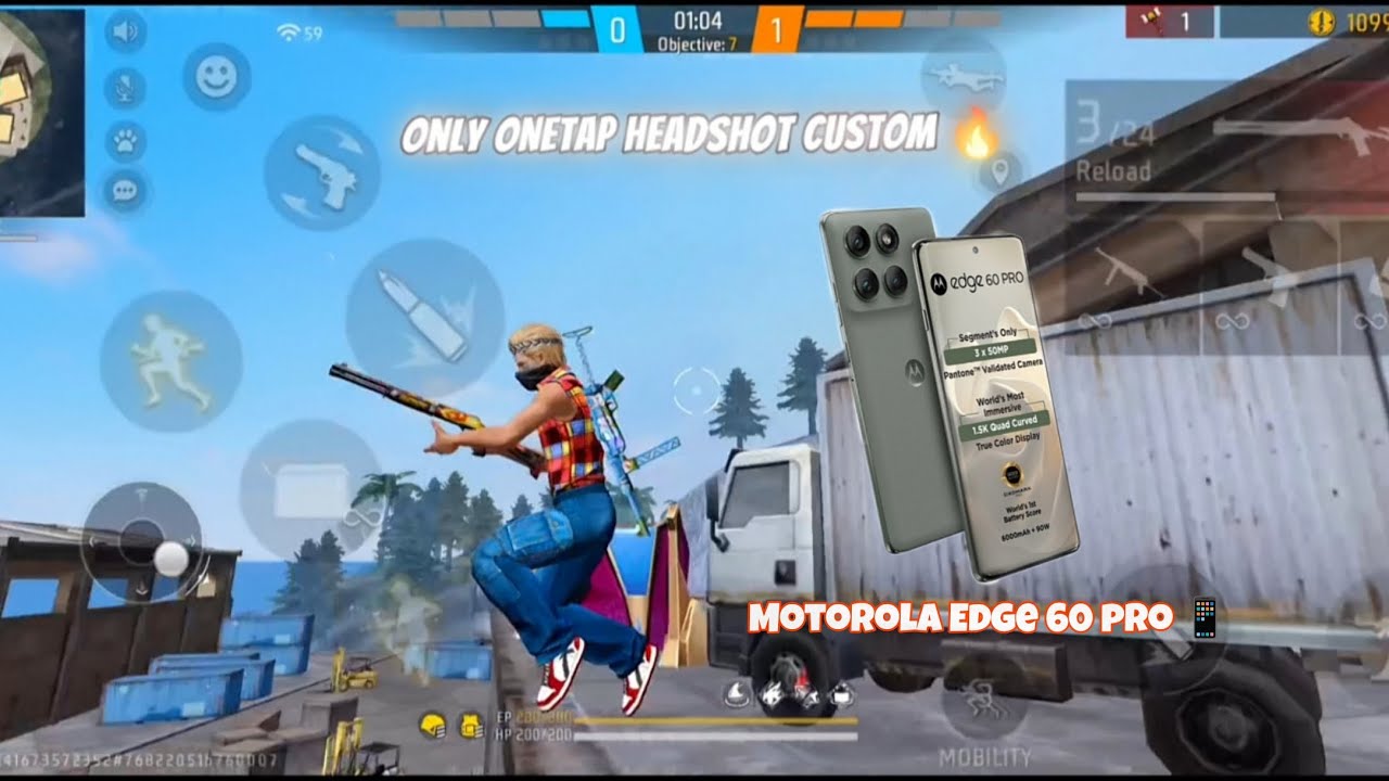 Only Onetap Headshot Custom 🔥 || Pro Level Movement + Accuracy 😱 || Motorola Edge 60 pro 📱