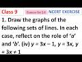 Draw the graphs (iv) y = 3x – 1, y = 3x, y = 3x + 1 CBSE Class 9 Maths Ganita Manjari