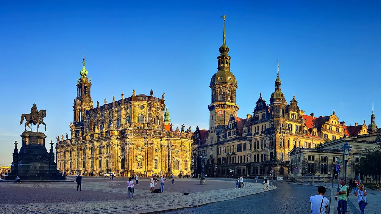 ДРЕЗДЕН, Германия - 4K мультикамерная пешеходная экскурсия