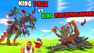 CHOP Upgrading MACHIMOSAURUS vs KING T-REX in Animal Revolt Battle Simulator with SHINCHAN