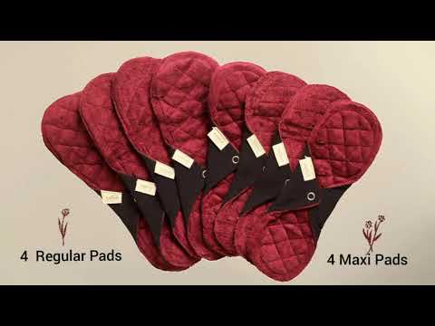 Fabpad Reusable Washable Eco-Friendly Cotton Sanitary Cloth Pads  Pantyliners