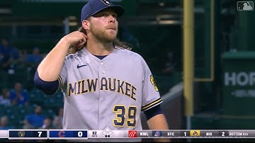 Corbin Burnes strikes out 10 consecutive batters: 8/11/2021