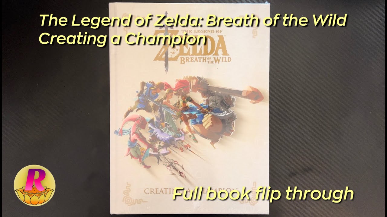 The Legend of Zelda: Breath of the Wild. Creating a champion, full book slow flip through.