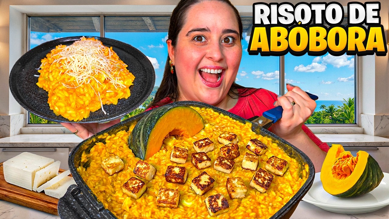 TRANSFORMEI ABÓBORA EM UM RISOTO INACREDITÁVEL