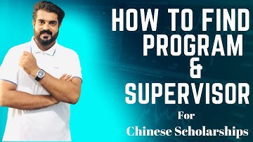How to Find Program and Supervisor in Chinese Universities? | Professor