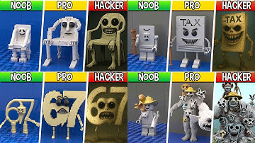 LEGO ALL Characters in ZOONOMALY (Collection №1) : Noob, Pro, HACKER! / ZOONOMALY x Italian Brainrot
