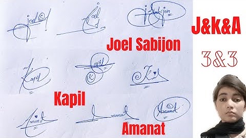 Amanat, Kapil and Joel Sabijon name signatures#easy signature style#name signature with arooj