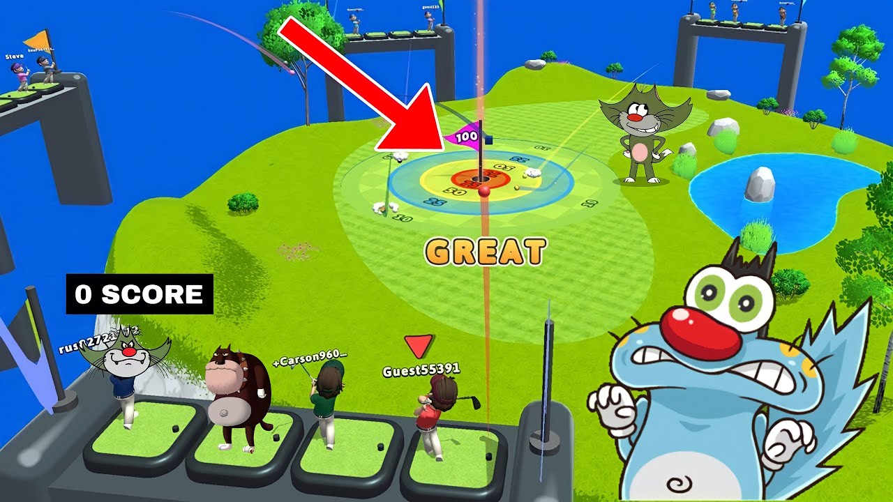 NOOB vs PRO vs HACKER | In Golf Guys | With Oggy And Jack | Yashap gaming