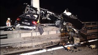 @rustamov_tariel95658 Audi rs6 crash 300 km/h 181 mph in Germane 2018g