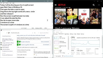 HOW TO SPLIT SCREEN/MULTI-TASKING  IN  WINDOWS 10/8/7/XP  |     EASY ONE STEP