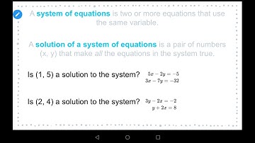 Finite Math 2.1A Systems of Two Equations (Substitution Method)