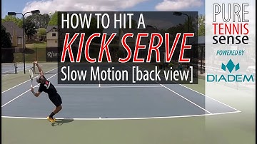 How To Hit A Kick Serve With 3 Steps In Slow Motion