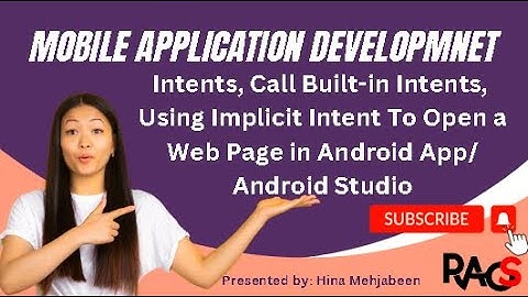 Intents-Call Built-in Intents-Using Implicit Intent To Open a Web Page in Android App/Android Studio
