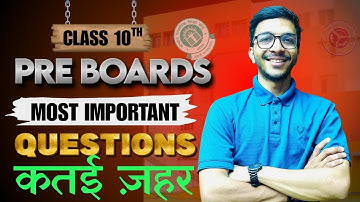 PRE BOARD EXAMS CLASS 10 2026 I MATHS 10 YEAR PYQ I 100 MOST IMPOTRTANT QUESTIONS BOARD EXAM 2026
