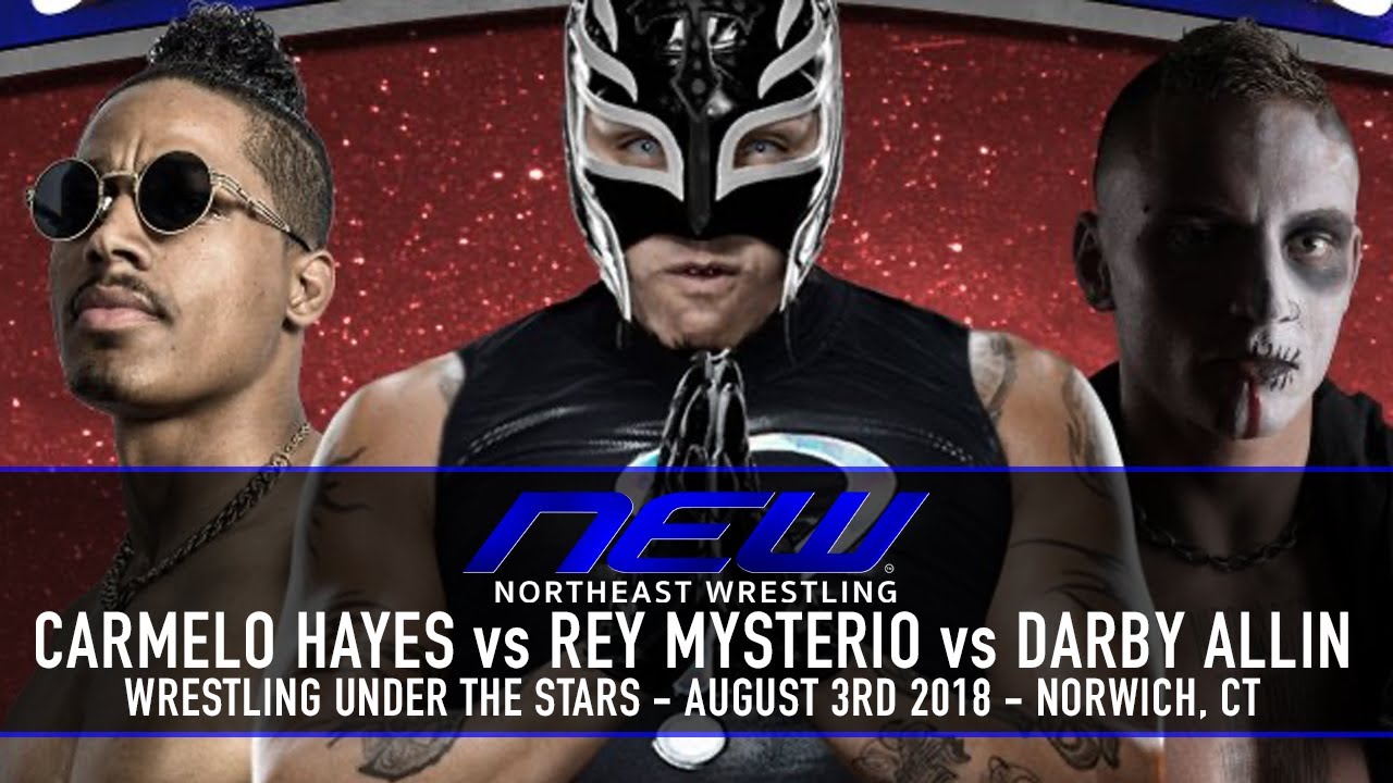 Hayes Rey Rey Mysterio vs Darby Allin vs Carmelo Hayes (Christian Casanova) (Full ...