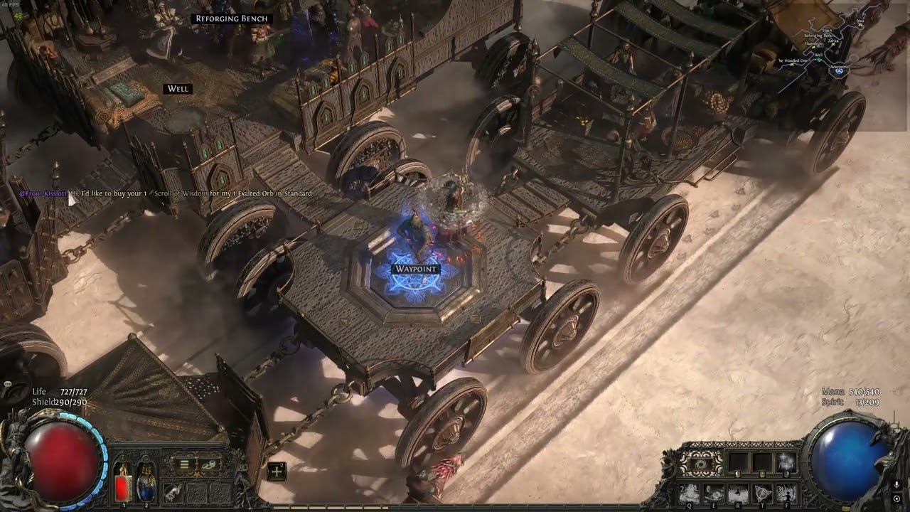 Path of Exile 2 selling a scroll of wisdom for an exault!!