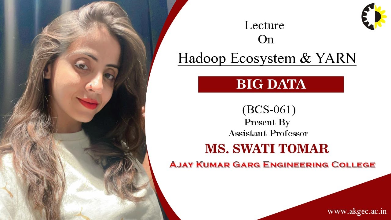 HADOOP ECOSYSTEM & YARN | BIG DATA | LECTURE 03 BY MS. SWATI TOMAR | AKGEC
