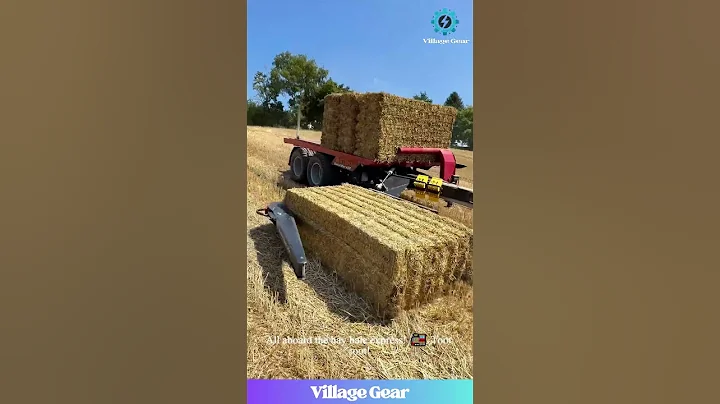 This Hay Bale Collector is a LAZY Farmer's Dream😂It's a Real-Life Transformer! #farming #technology