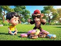 Monkey Steals Donuts 😂🍩 | Funny Kids Cartoon Animation