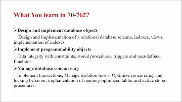 MCSA  70-762 Sql Certification