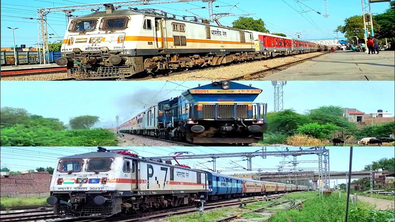 High Speed Trains Skipping Platform Att Full Speed Electric & Diesel