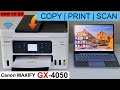 How to copy print scan with canon maxify gx3050  gx4050 allinone printer 