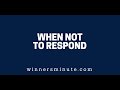 When Not to Respond | The Winner's Minute With Mac Hammond