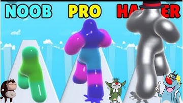 NOOB Vs PRO vs HACKER in BLOB RUNNER 3D | OGGY and JACK | Taimoor Gamer
