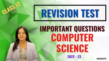 12th Std Computer Science - Important Questions for Revision - Public exam 2023