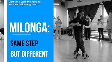 Milonga class by George and Jairelbhi. A combination to work on Leader