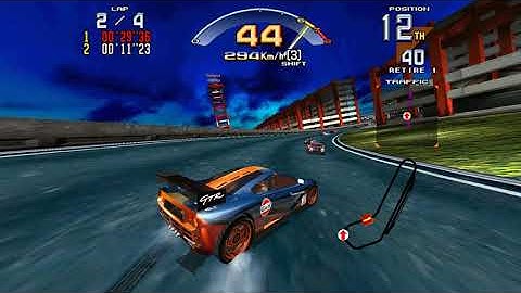 Scud Race (Sega Super GT) - Beginner Night Course - 1st Place - Hard Mode