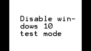 How to disable windows 10 test mode water Mark.