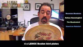 PRODUCT VIDEO 4 x LENOX Boehm Bird plates