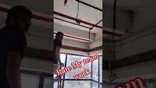 Dx System Piping work of Hi Wall split AC #hvactechnician #hvaccontractor #hvacsolution #constructi