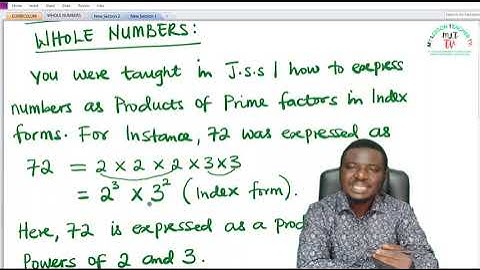 JSS 2 Expressing whole numbers in standard form lec002