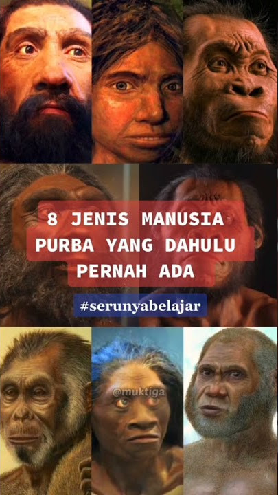 8 jenis manusia purba pada zaman dulu #shorts