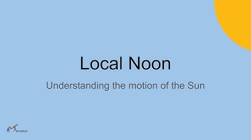 Local Noon, Understanding the motion of the Sun