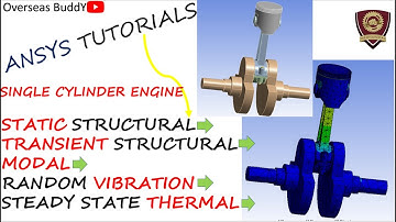 Ansys tutorial | Transient Structural | Modal | Random Vibration | Steady State Thermal | Workbench
