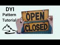 Leather OPEN / CLOSE Sign Pattern + Video Tutorial