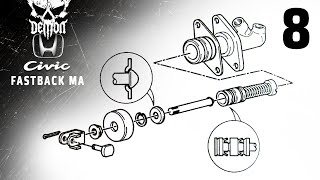 Ремонт главного цилиндра сцепления - Honda Civic fastback ma