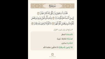 السراج في بيان غريب القران سورة نوح عليه السلام 3 مع تلاوة الشيخ سعد الغامدي