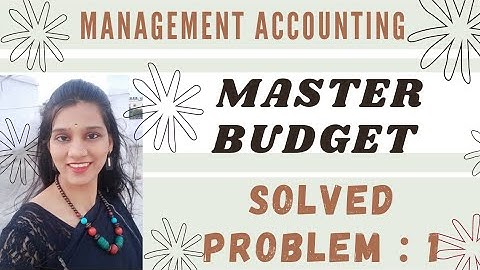 Master Budget Solved Problem by Dr Mamta Rathi ।Functional Budget Problems।Management Accounting