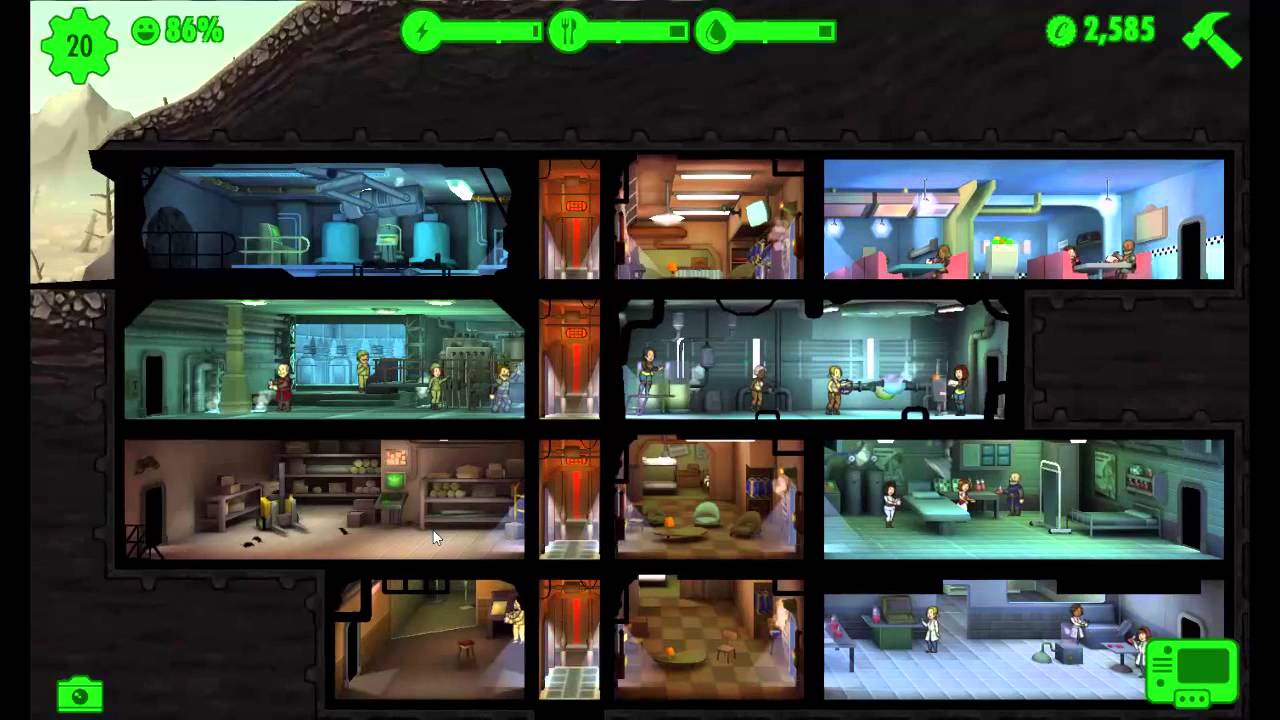 fallout shelter does luck affect radio room