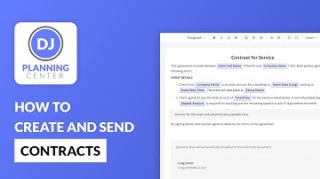 How to Create and Send Contracts | DJ Planning Center