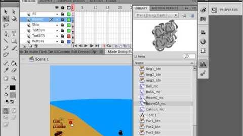 Flash Tutorial 63 Cannon Ball Dressed Up