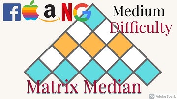 Find Median of a Matrix with sorted rows - InterviewBit | CodeBay | Top Coding Interview Questions