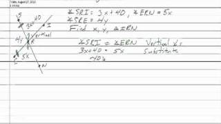 Linear Pairs & Vertical Angles Diagram Problem