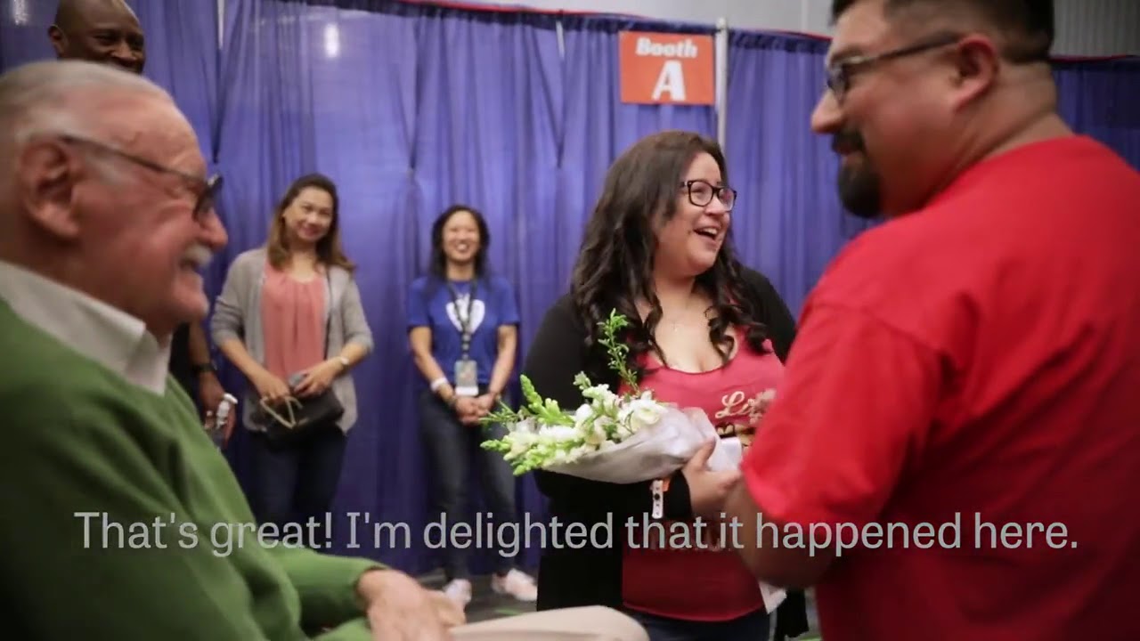 Stan Lee Receives A Wedding Proposal At Silicon Valley Comic Con Stan Lee Receives A Wedding Proposal At Silicon Valley Comic Con 2018