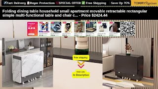 Space-Saving Folding Dining Table Retractable, Multi-Functional For Small Spaces
